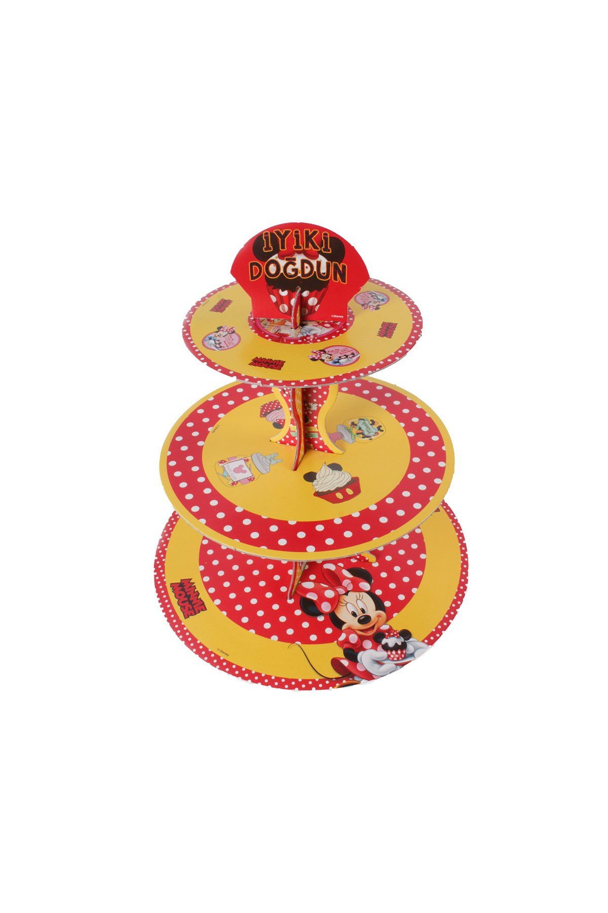 Minnie Mouse Lisanslı Kek Standı Karton 3 KatlıPartistPSPST1588