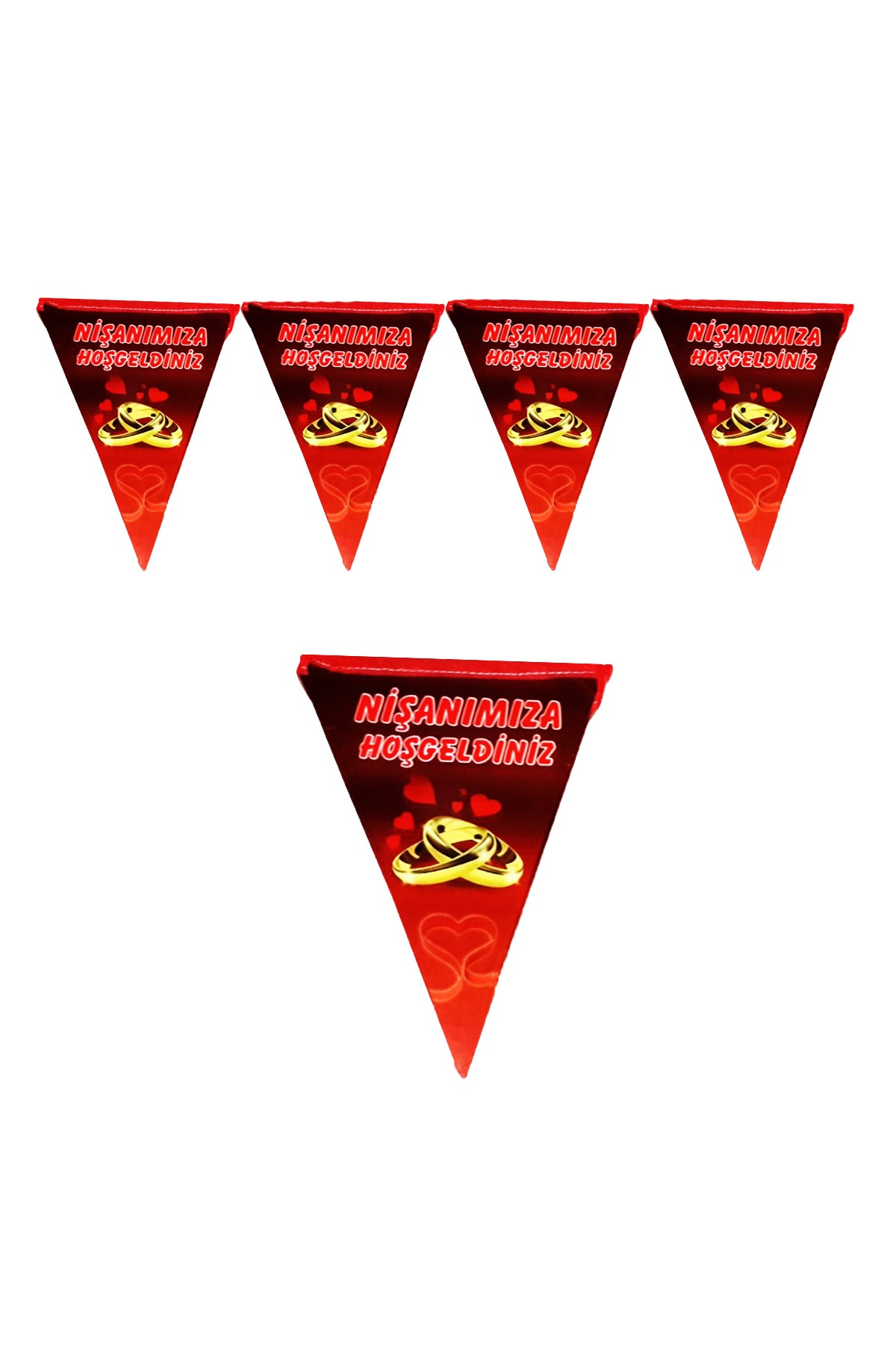 Nişanımıza Hoşgeldiniz Üçgen Flama 200cmPartistST1871