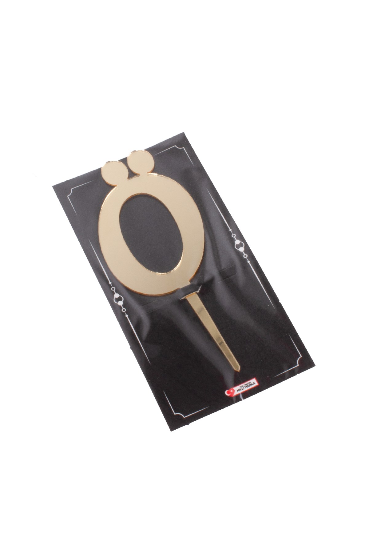 Ö Harf Pasta Üstü Pleksi Yazı Gold 12cmPartistST2343