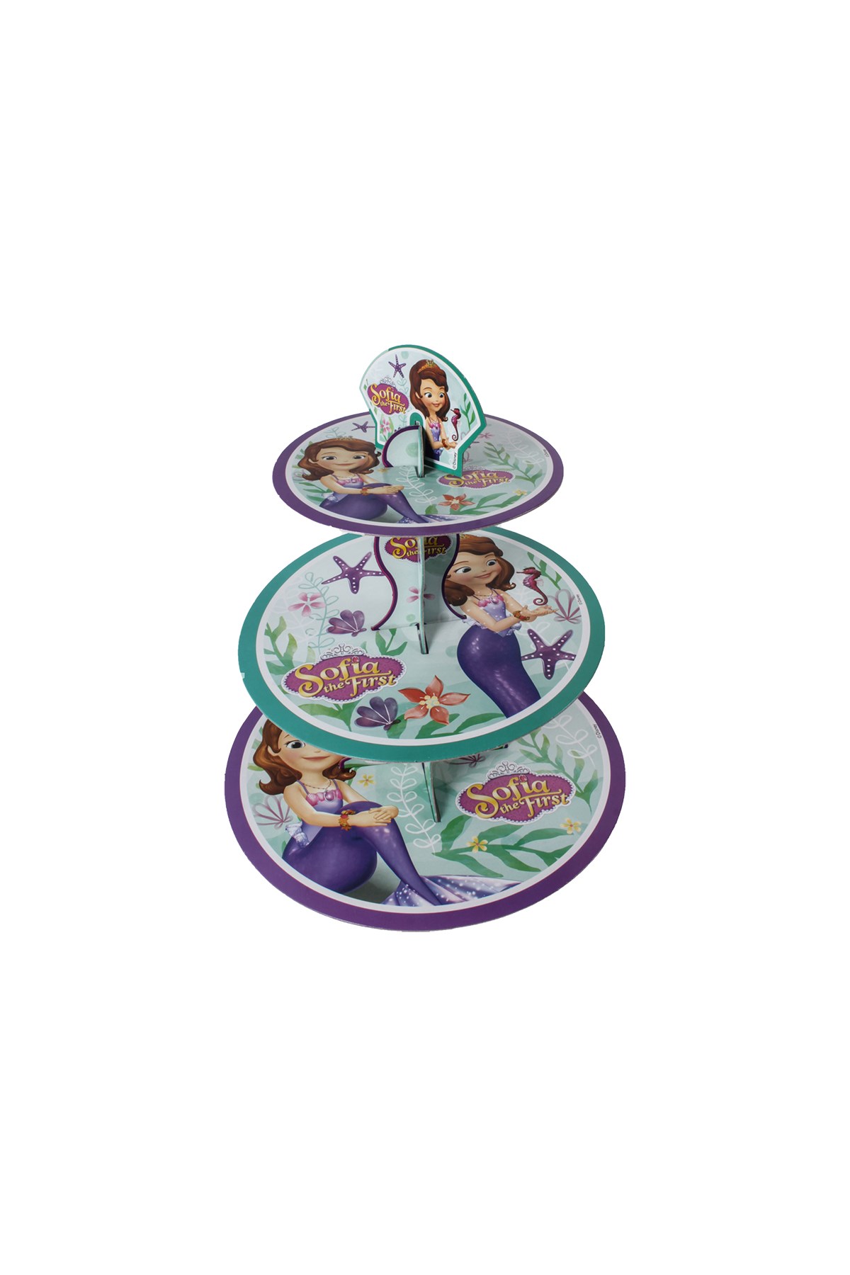 Prenses Sofia Lisanslı Kek Standı Karton 3 KatlıPartistPSPST1594