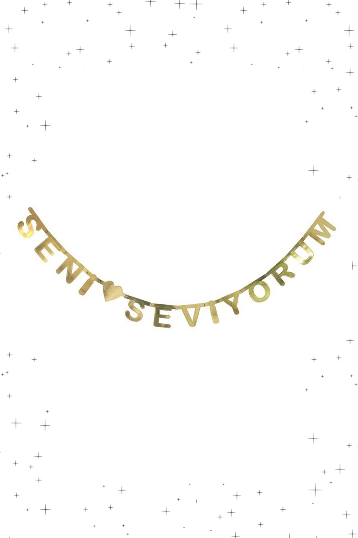 Seni Seviyorum Gold Banner 180cmPartistST1749