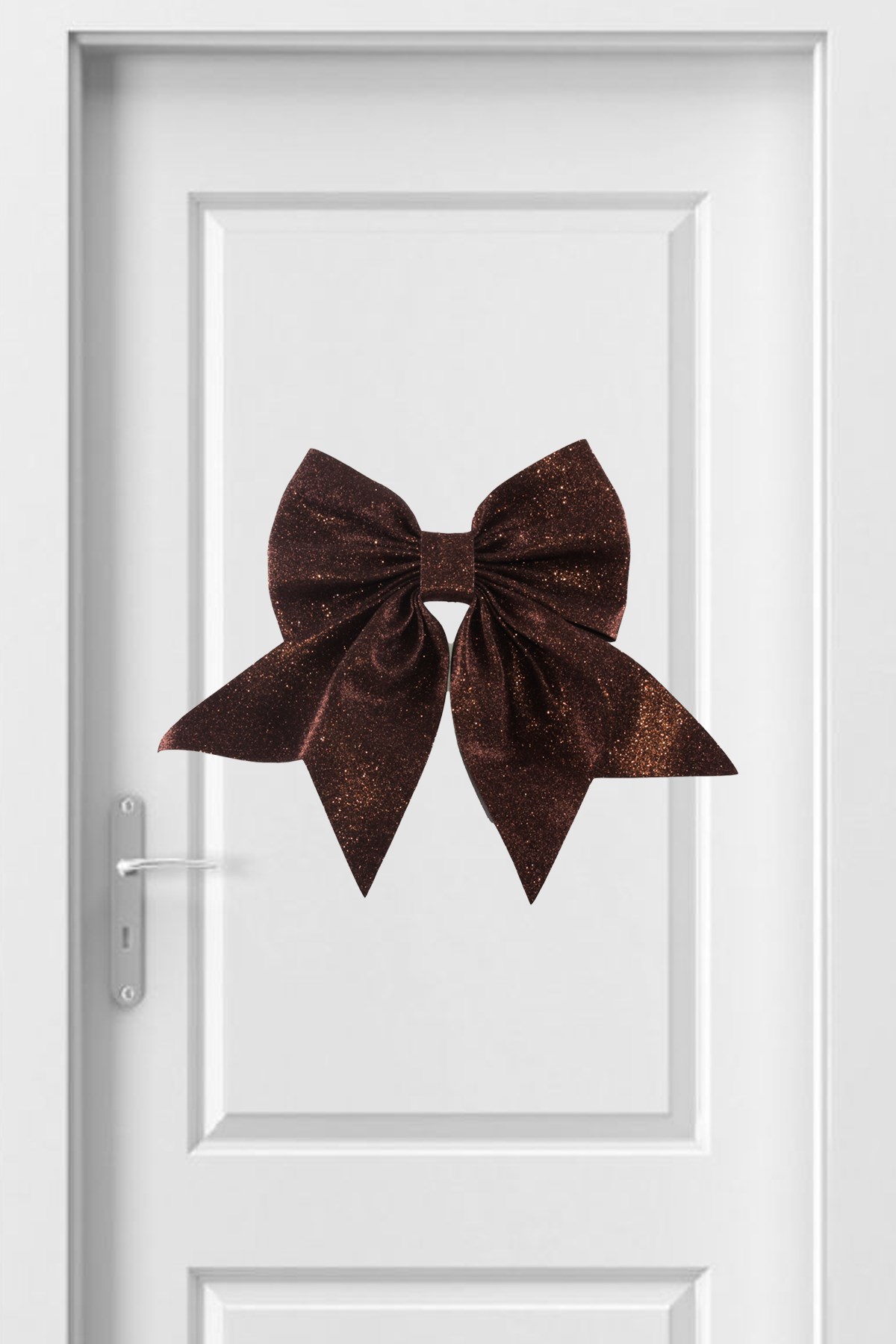 Simli Eva Ultra Büyük Fiyonk Kahverengi 50*60cmPartistST2927