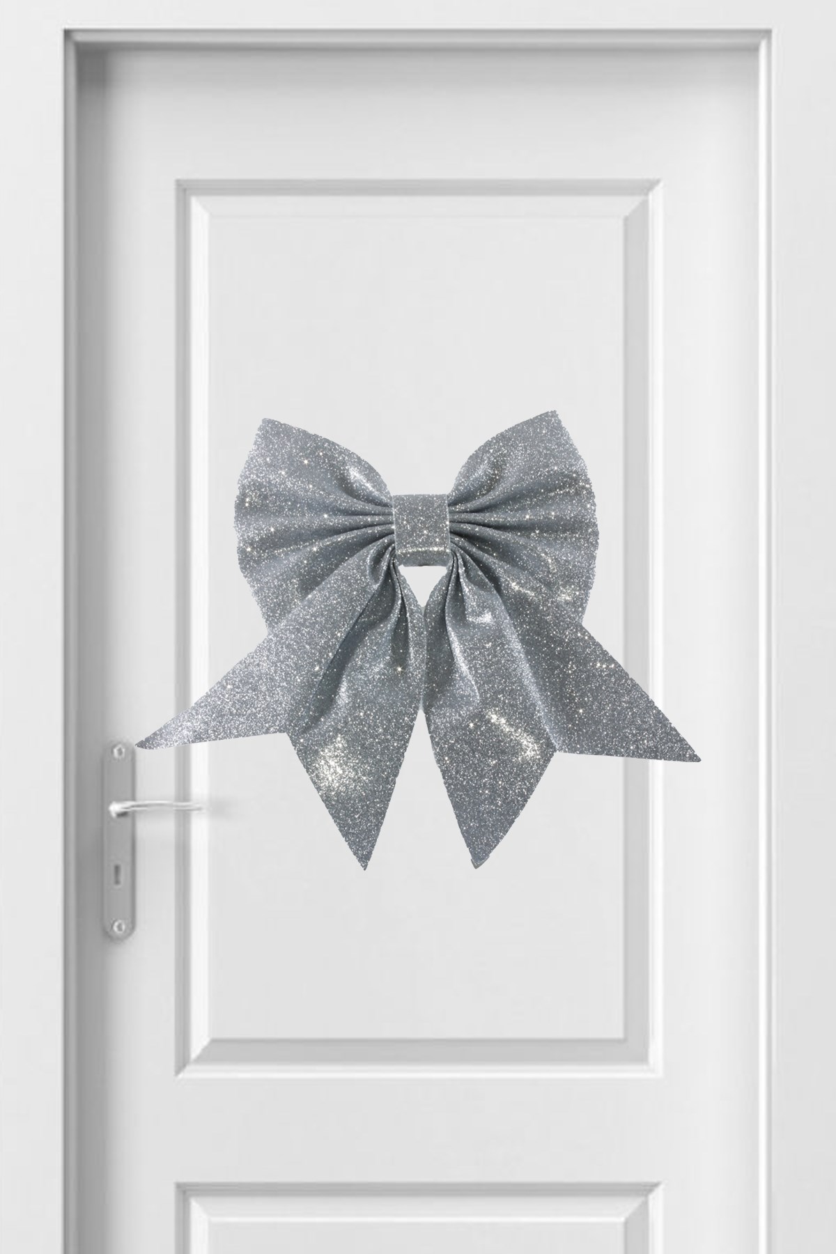 Simli Eva Ultra Büyük Fiyonk Gümüş 50*60cmPartistST2929