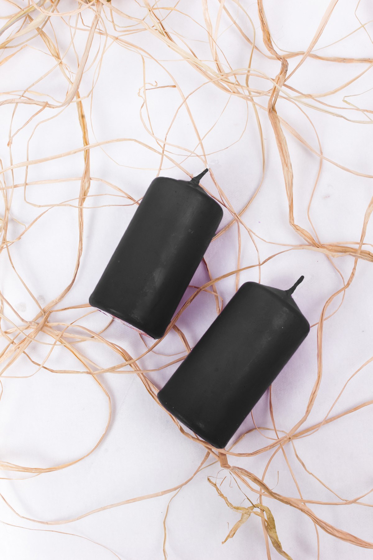 Siyah Sütun Mum 7cm 2'liPartistST3079