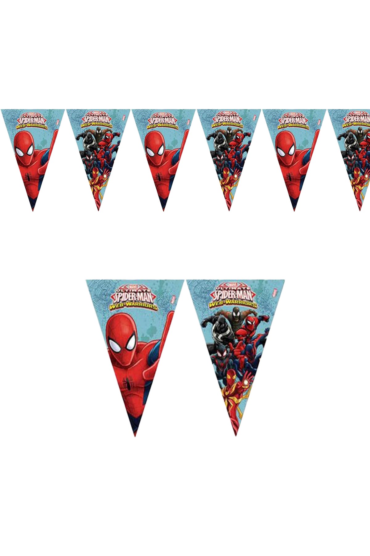 Spiderman Lisanslı Üçgen Flama 230cmPartistST1810