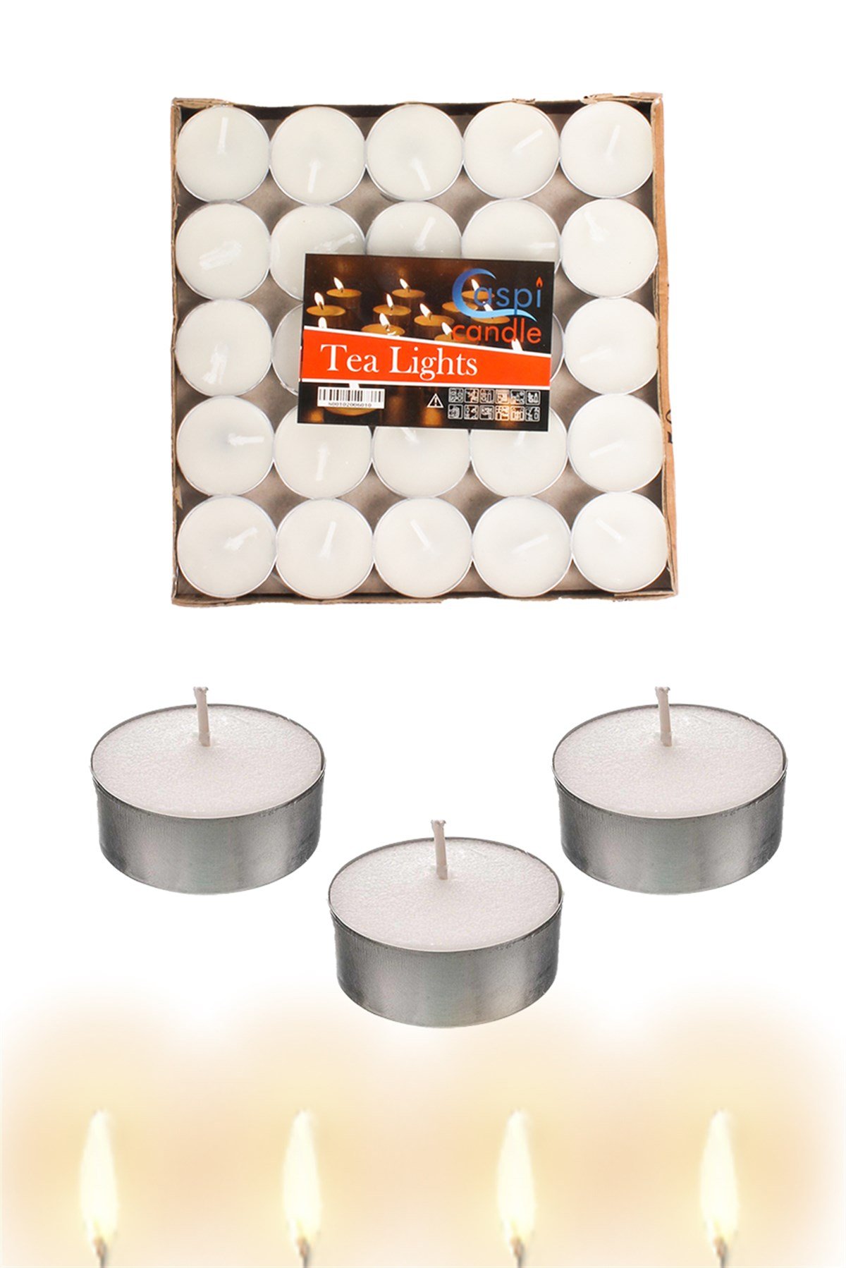 Tea Light Mum Beyaz Yuvarlak Mum 15'liPartistST3050
