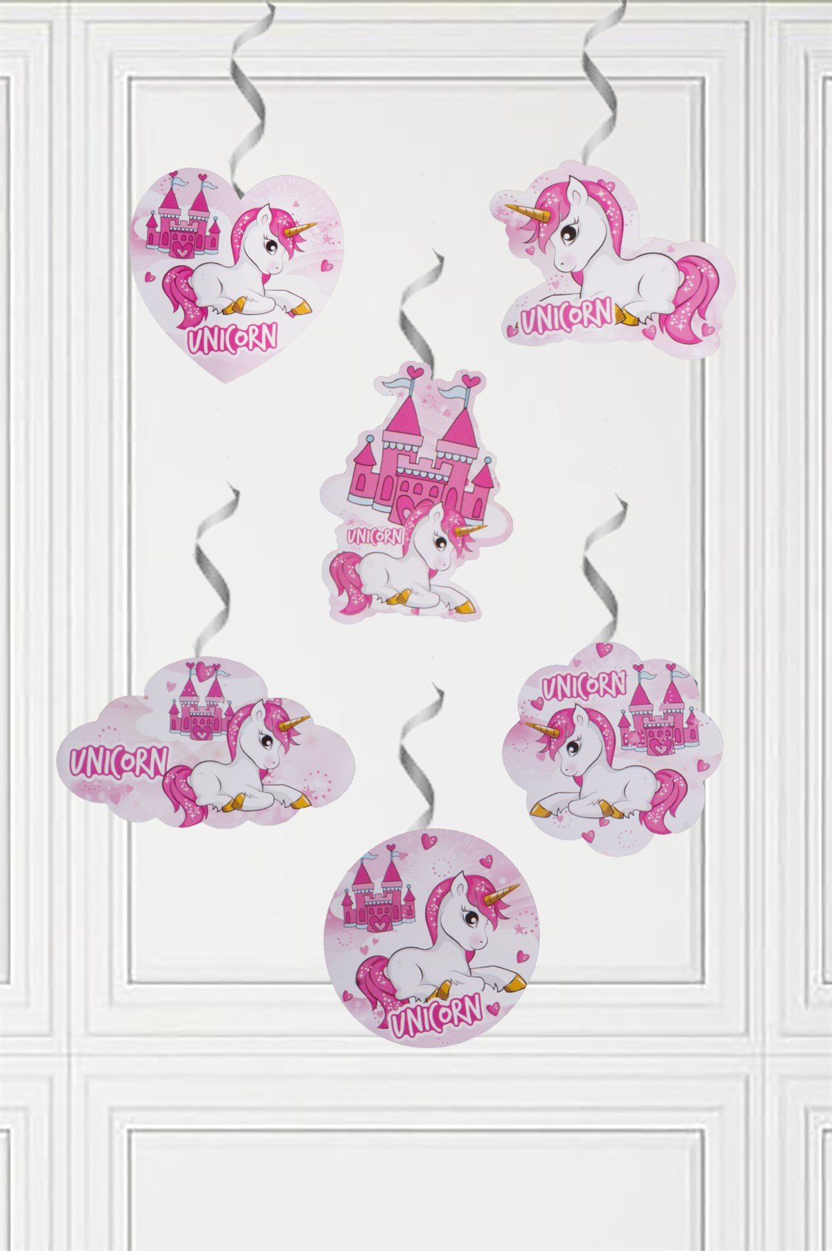 Unicorn Temalı Sarkıt Tavan Süsü 6'lıPartistST2094