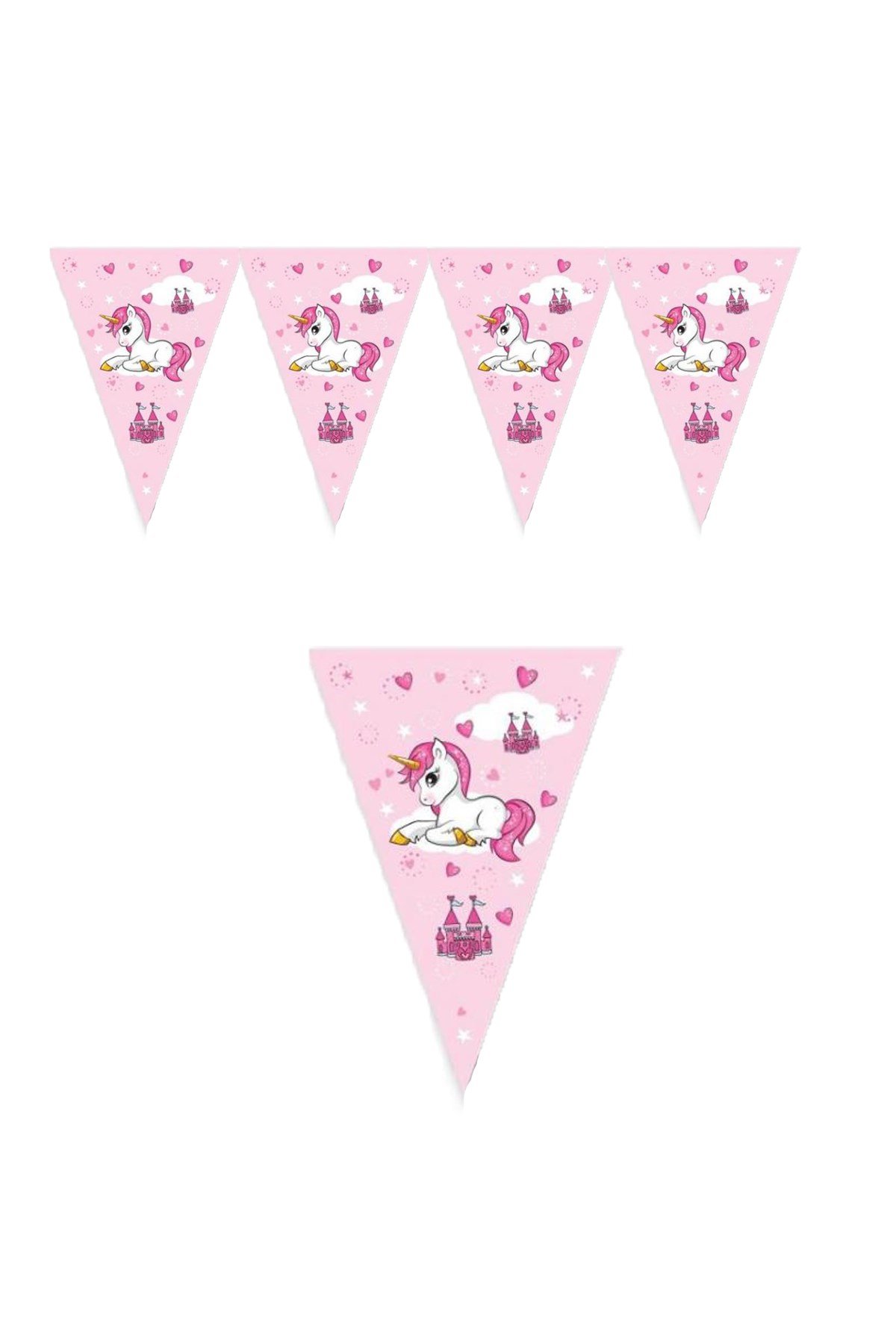 Unicorn Temalı Üçgen Flama 200cmPartistST3960