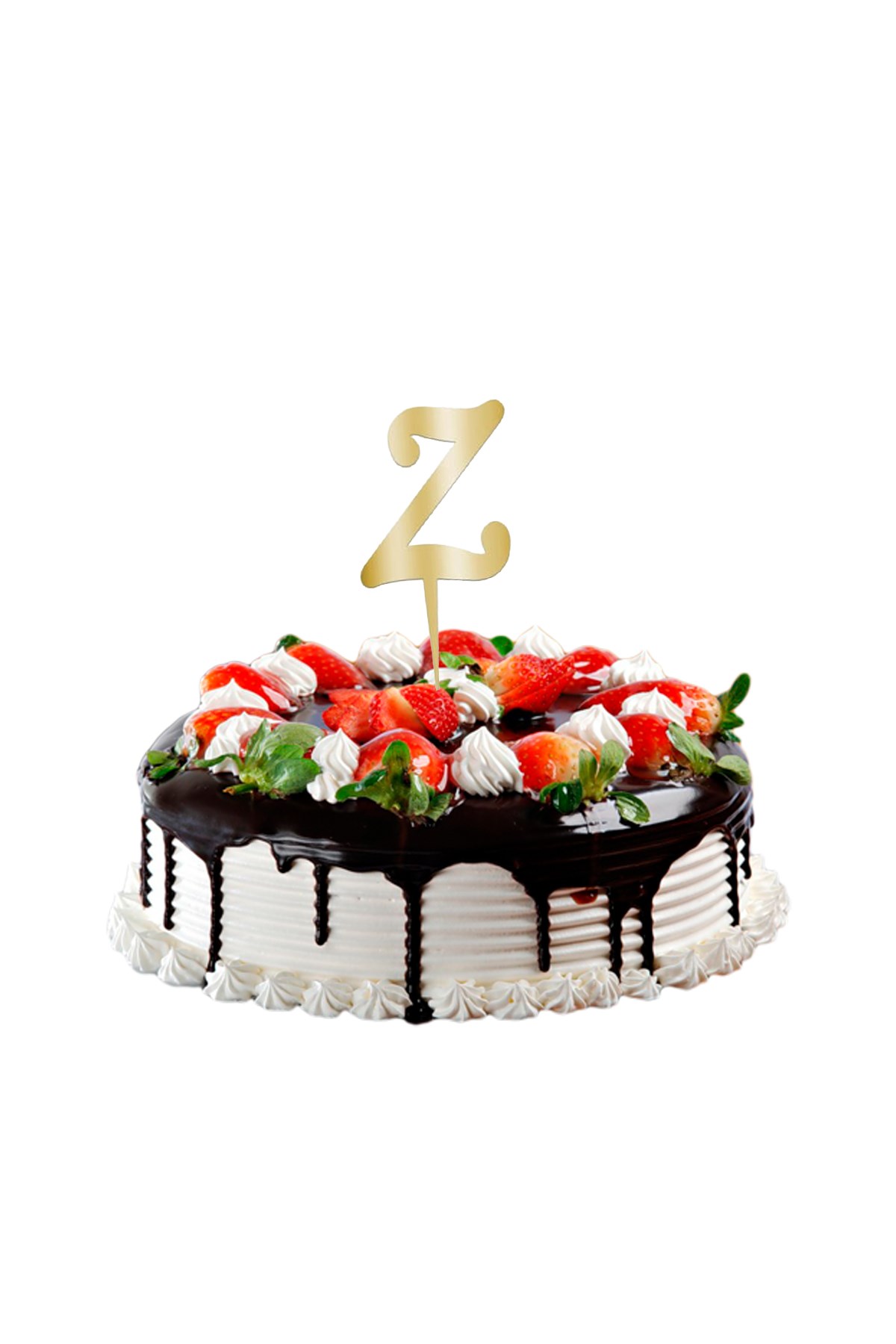 Z Harf Pasta Üstü Pleksi Yazı Gold 12cmPartistST2363