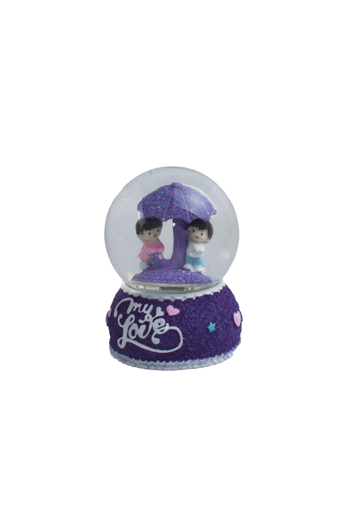 Çift Temalı Mor Büyük Kar Küresi Kurmalı MüzikliPartistST3654