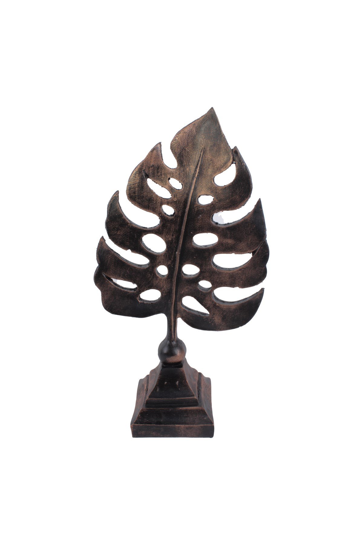 Yaprak Şekil Dekoratif Eşya Siyah Bakır Bronz 2'liPartistST4260