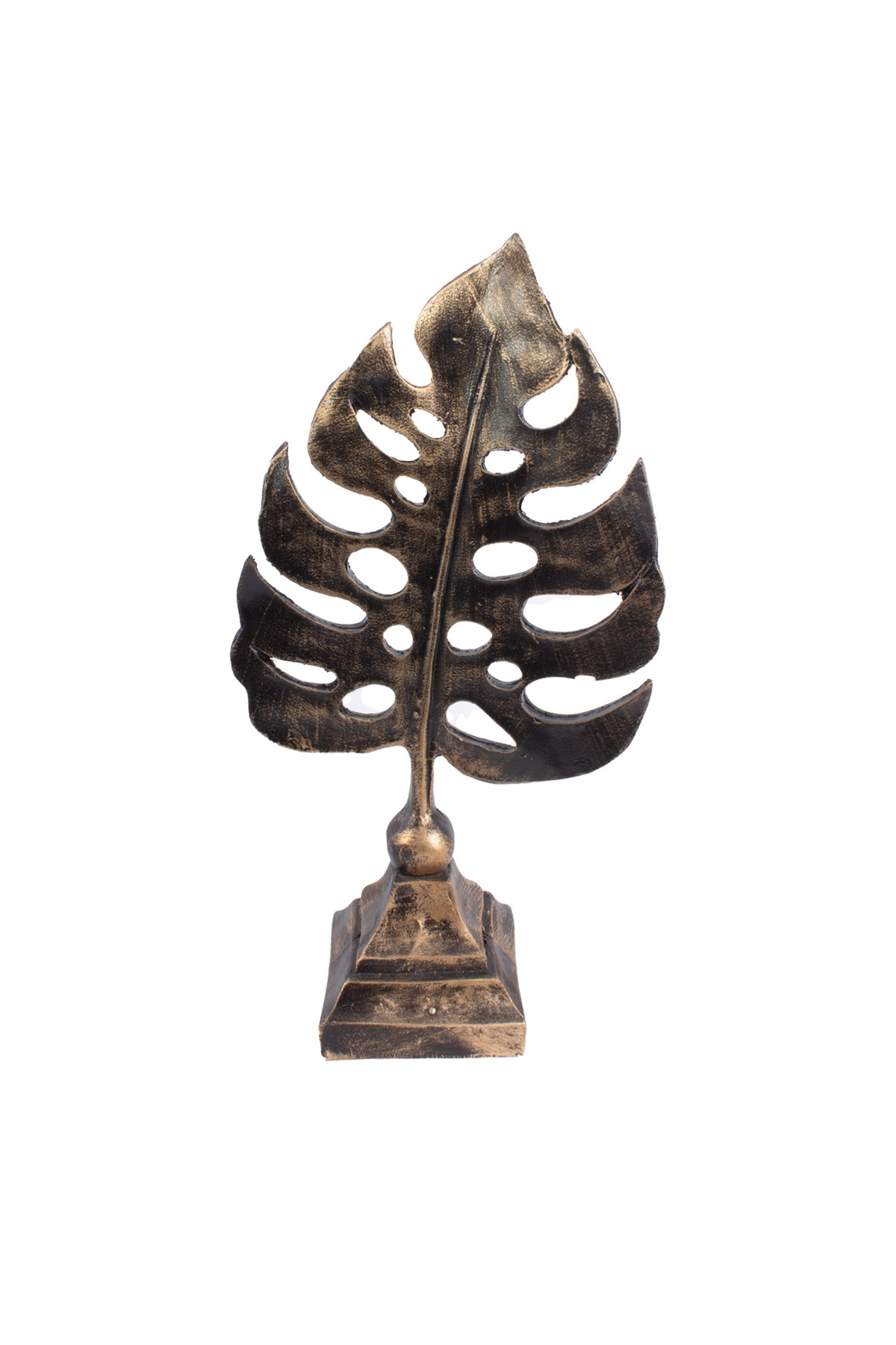 Yaprak Şekil Dekoratif Eşya Siyah Gold 2'liPartistST4262