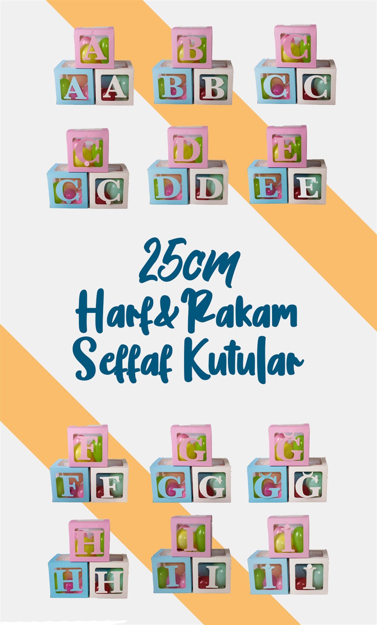 Büyük Şeffaf Kutu  25 CmPartistST3938