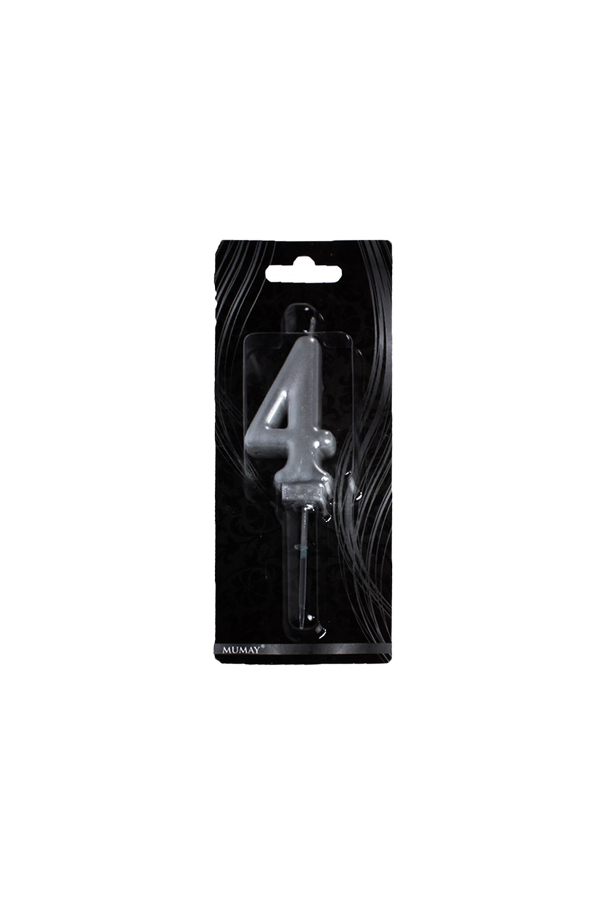 4 Rakam Gümüş MumPartistST2985