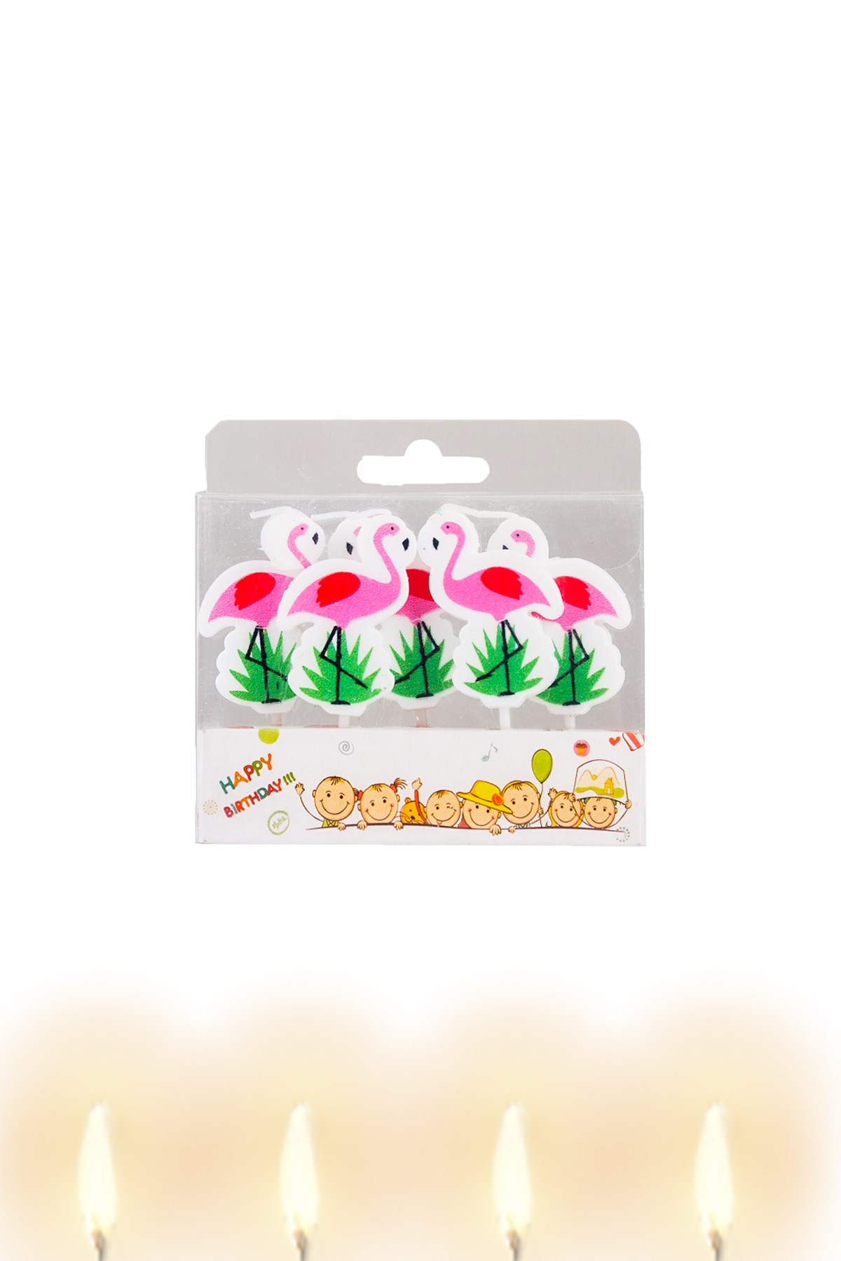 Flamingo Temalı Pasta Mumu MiniPartistST3026