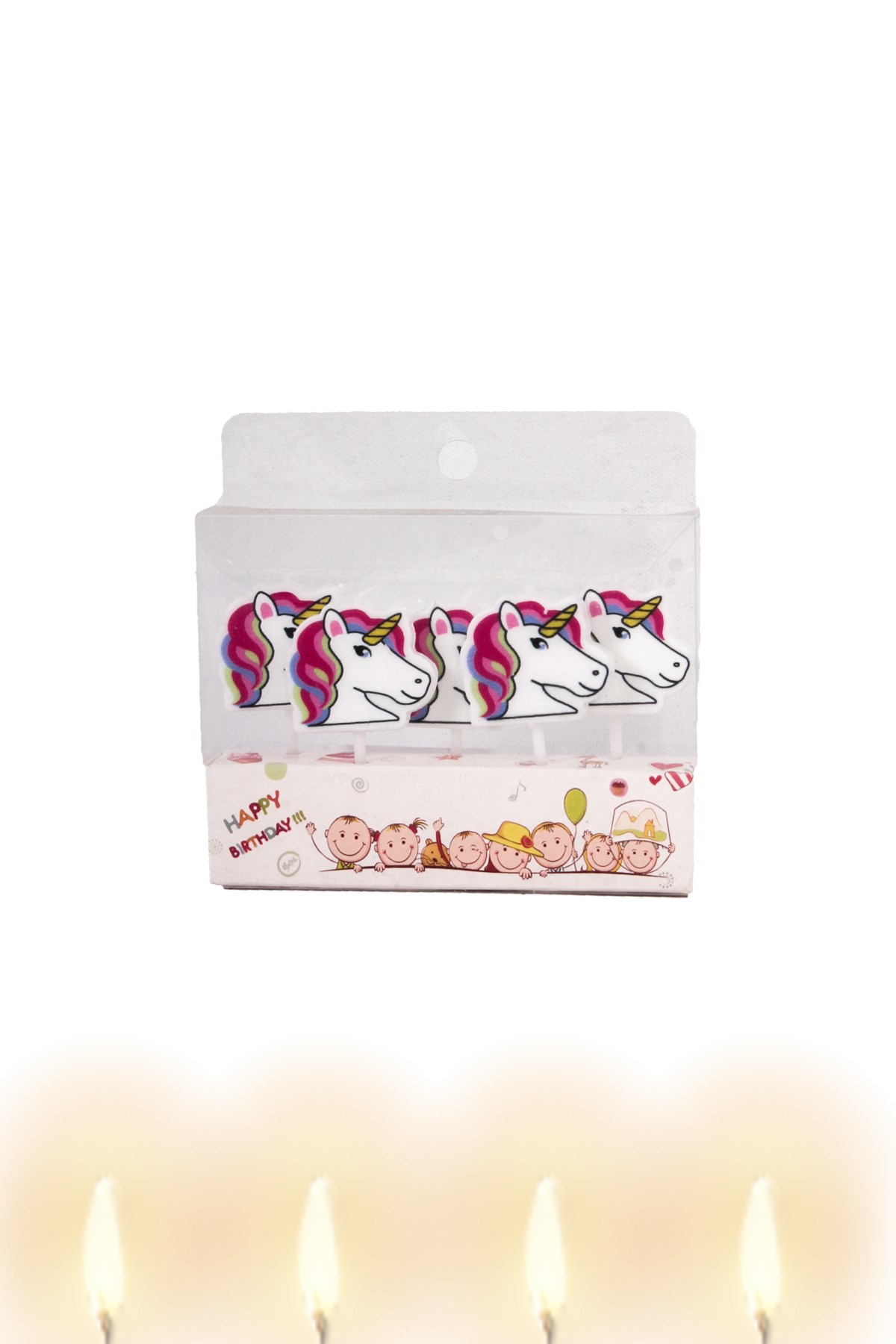 Unicorn Temalı Pasta Mumu MiniPartistST3025