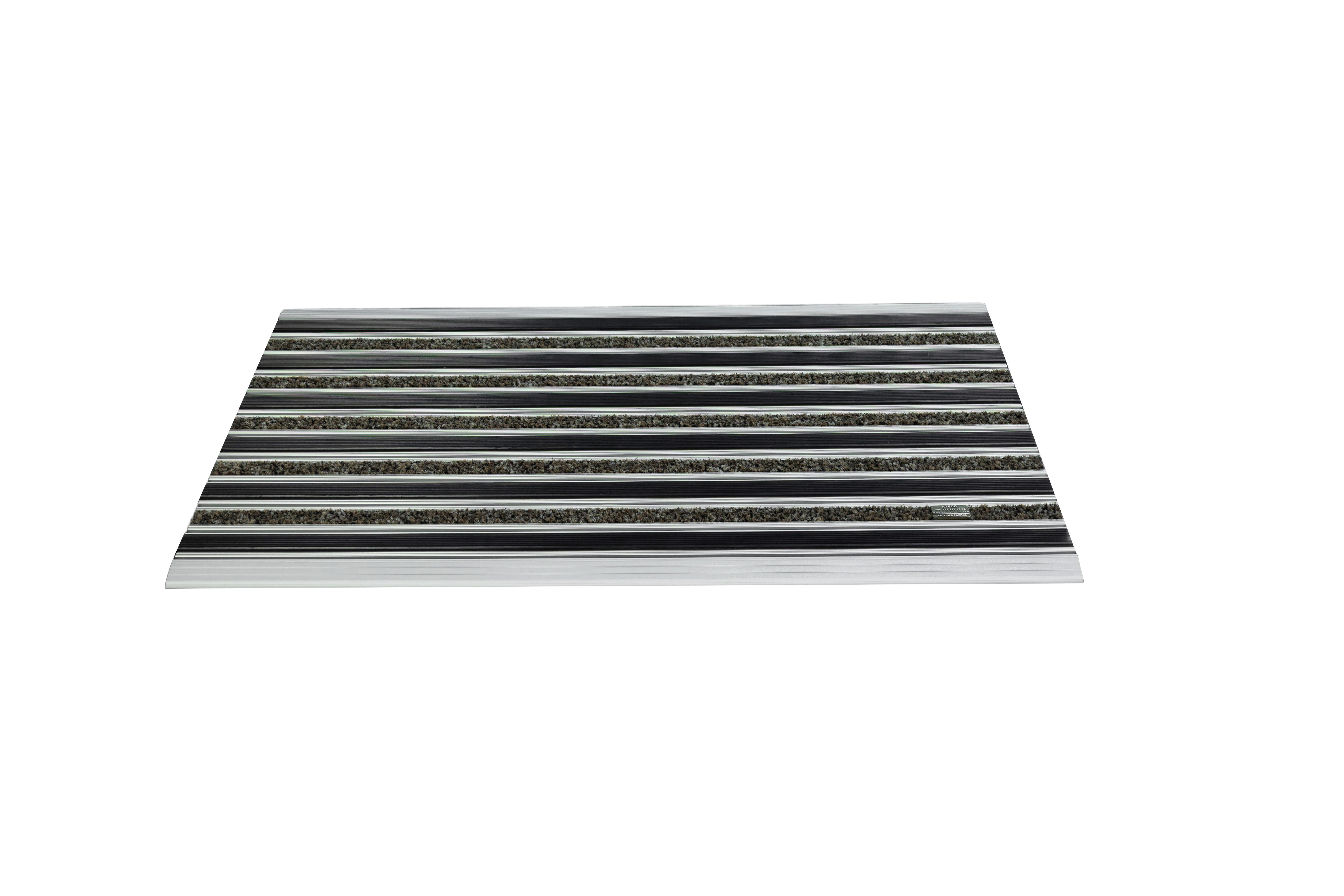 10 mm 5714 + Siyah Kauçuk Yüzeyli 55*90 cm Alüminyum Paspas