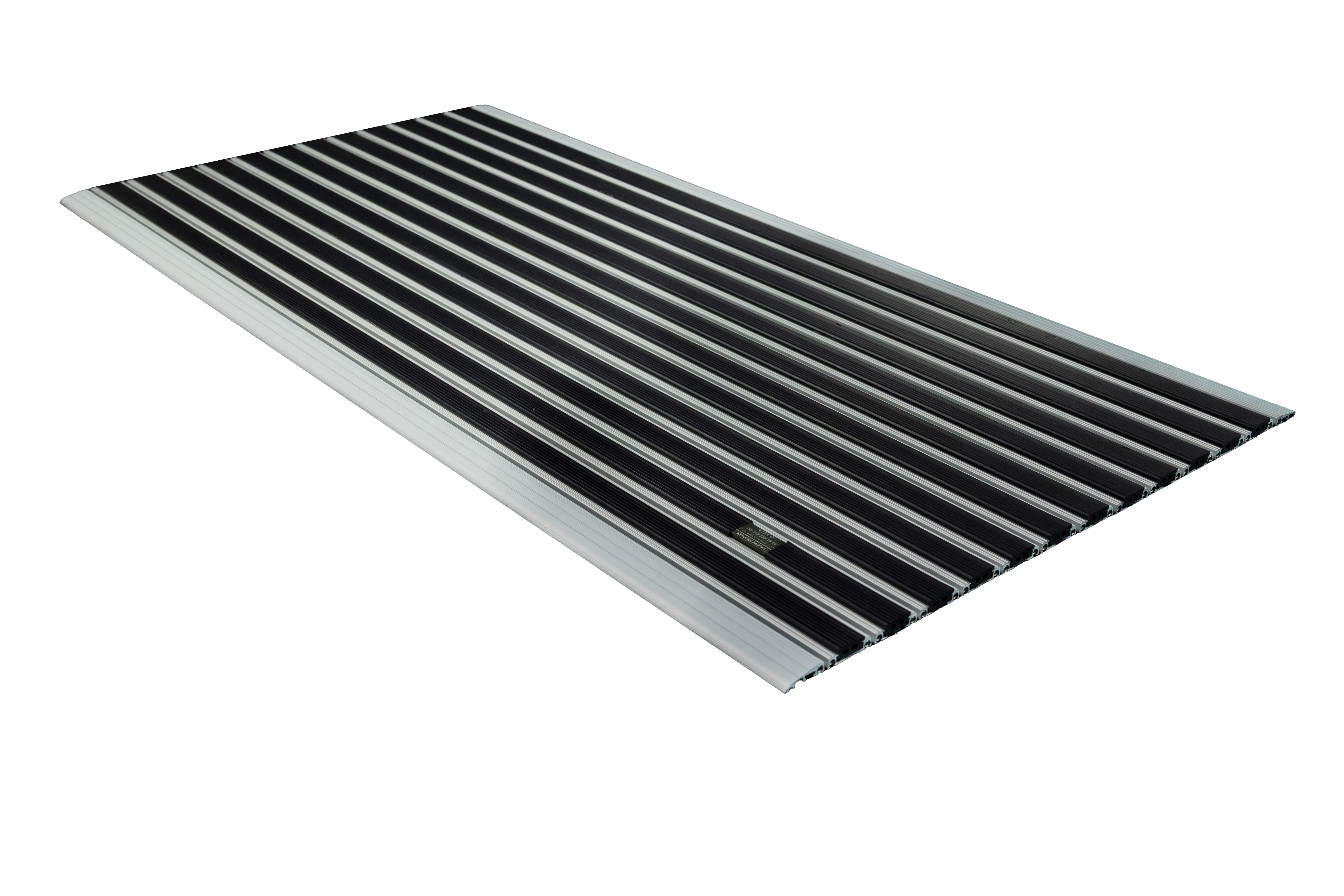 10 mm Siyah Kauçuk Yüzeyli 60*120 cm Alüminyum Paspas