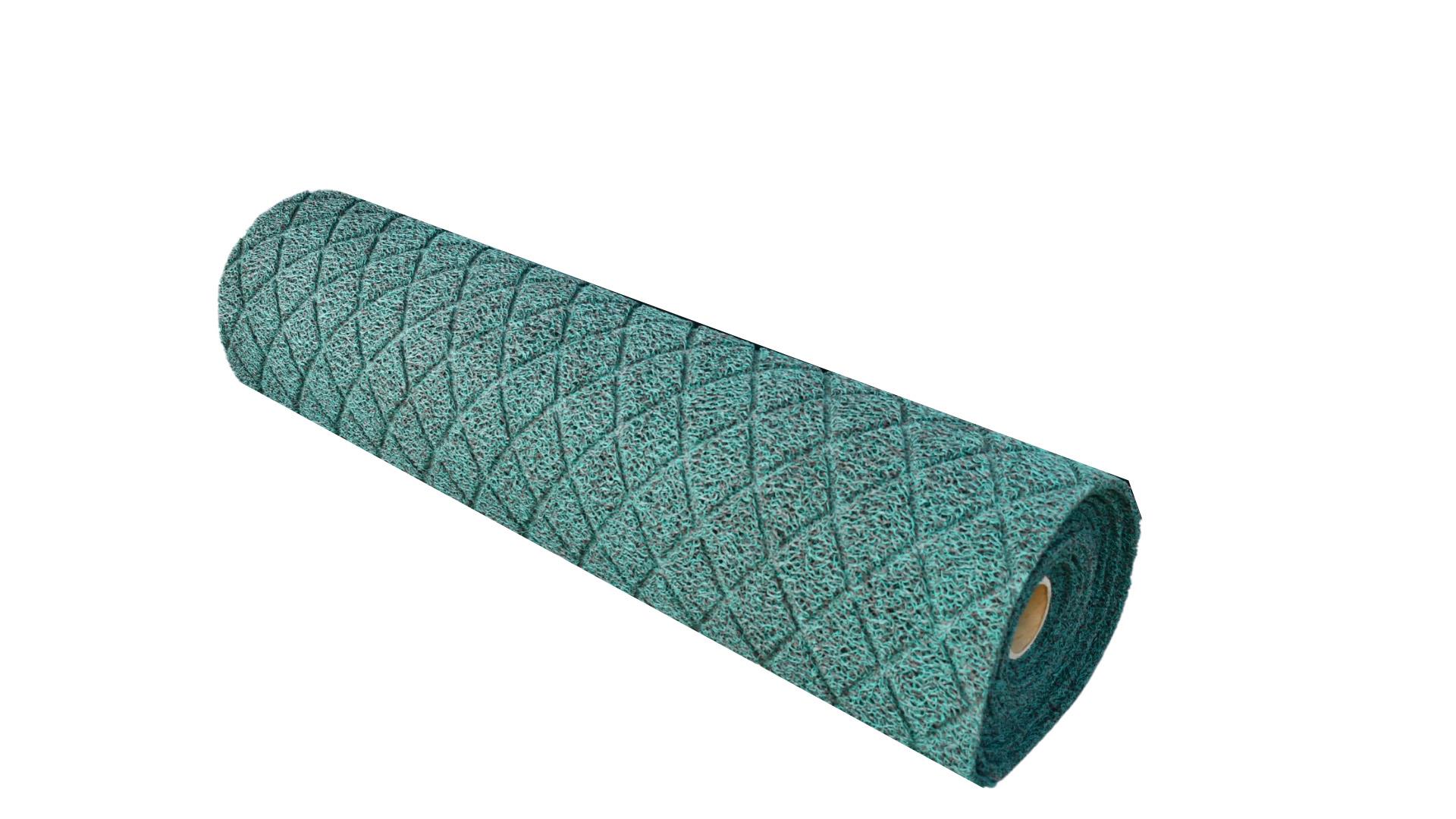 11 mm 120x660 CM 55010 Yeşil Baklava Desenli Kıvırcık Paspas