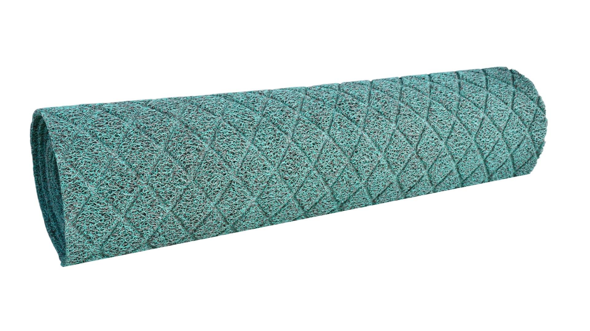 11 mm 120x660 CM 55010 Yeşil Baklava Desenli Kıvırcık Paspas