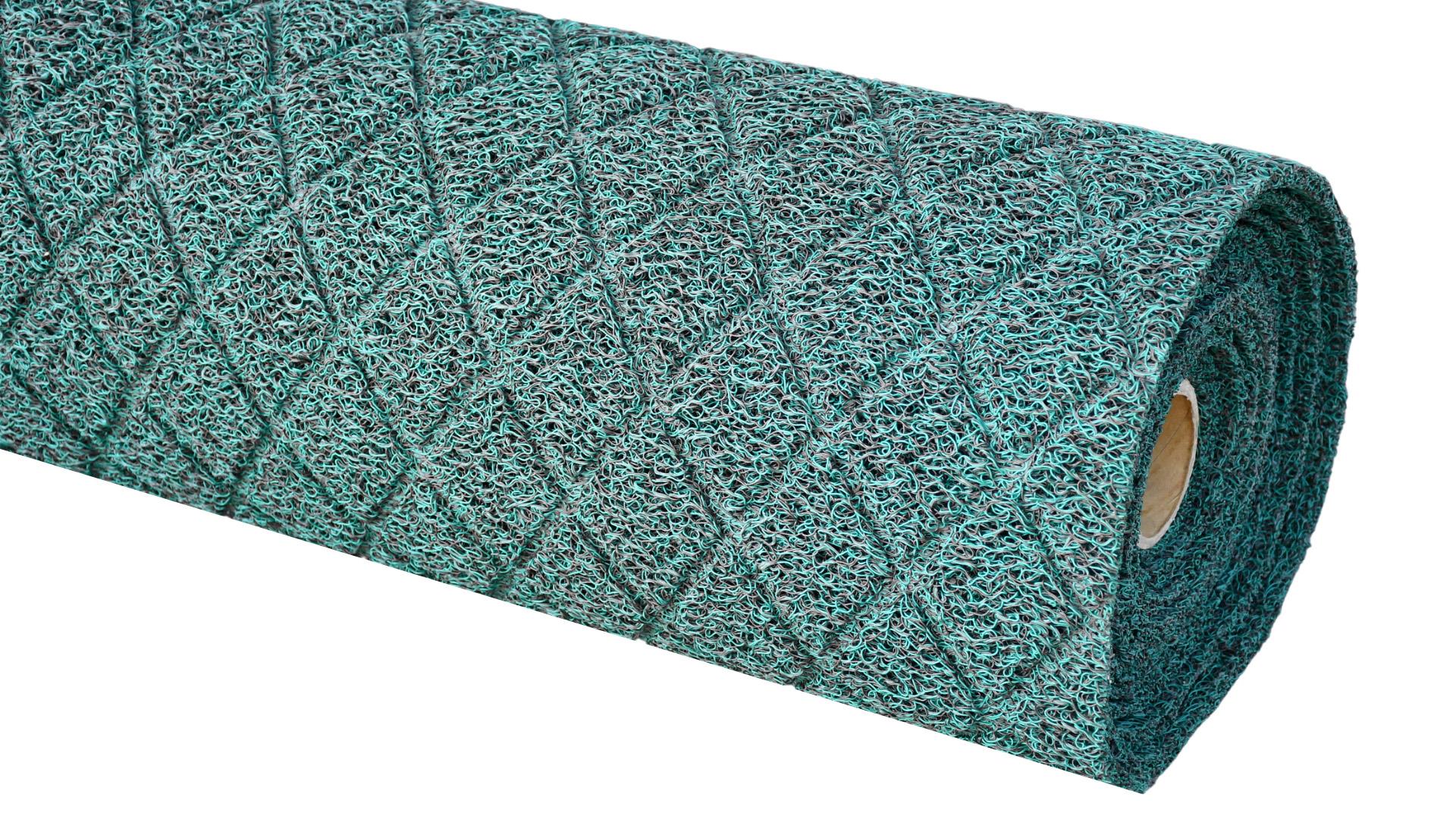 11 mm 120x660 CM 55010 Yeşil Baklava Desenli Kıvırcık Paspas