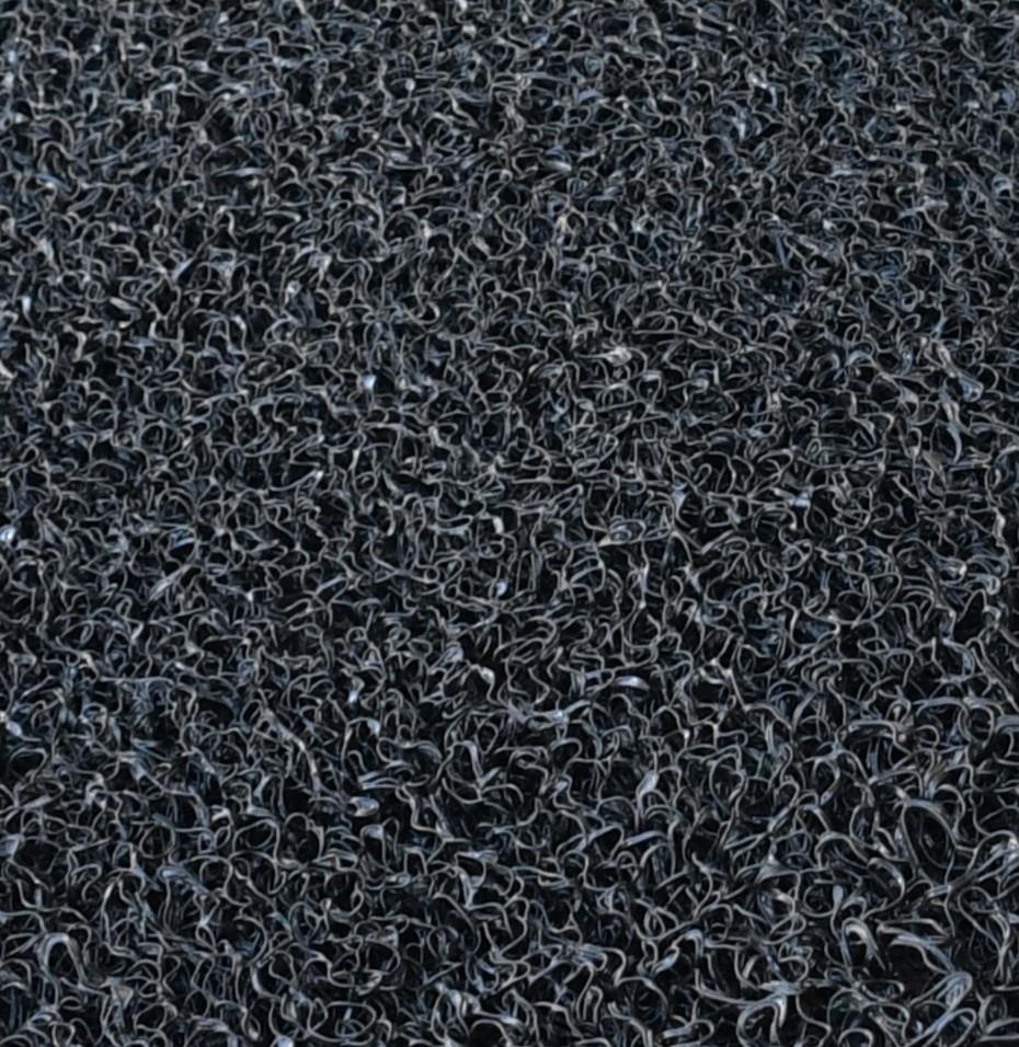 14mm Siyah Kıvırcık Paspas 12014 En:120 cm Boy:1,30 mt