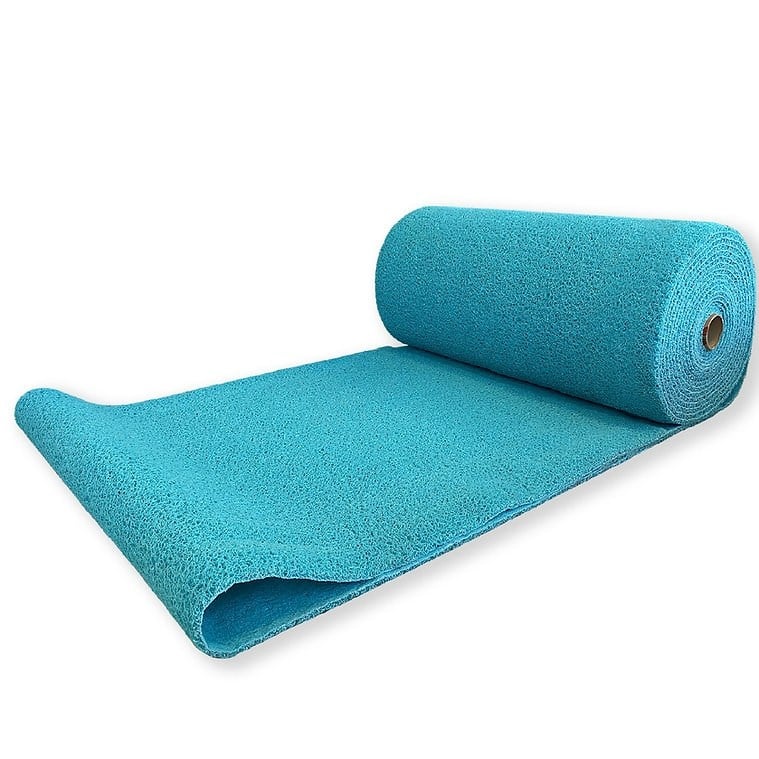 16 mm Altı Açık Turkuaz Kıvırcık Paspas En:120 cm Boy:12 mt