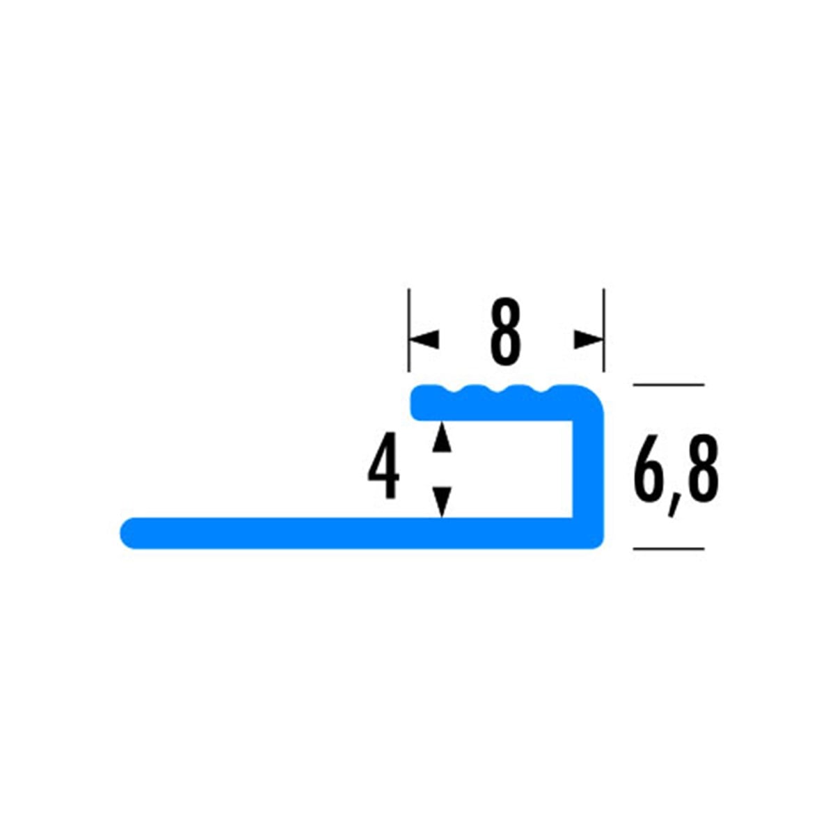APB04 4mm köşeli PVC bitiş