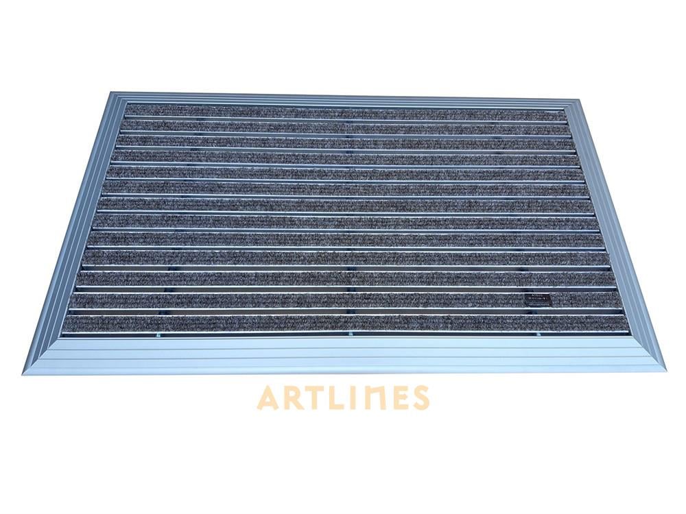 Artlines 20 mm 40x60 Gri Rip Halı Yüzeyli Alüminyum Paspas