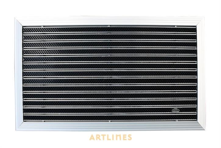 Artlines 20 mm 55x90 cm Yuvarlak Fırça Yüzeyli Alüminyum Paspas