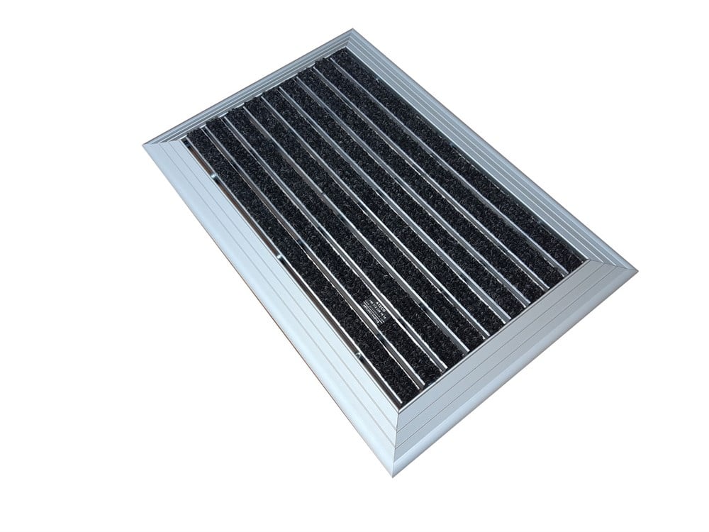 Artlines 20 mm 55x90 Siyah Rip Halı Yüzeyli Alüminyum Paspas