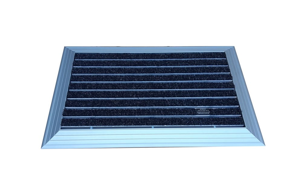 Artlines 20 mm 55x90 Siyah Rip Halı Yüzeyli Alüminyum Paspas