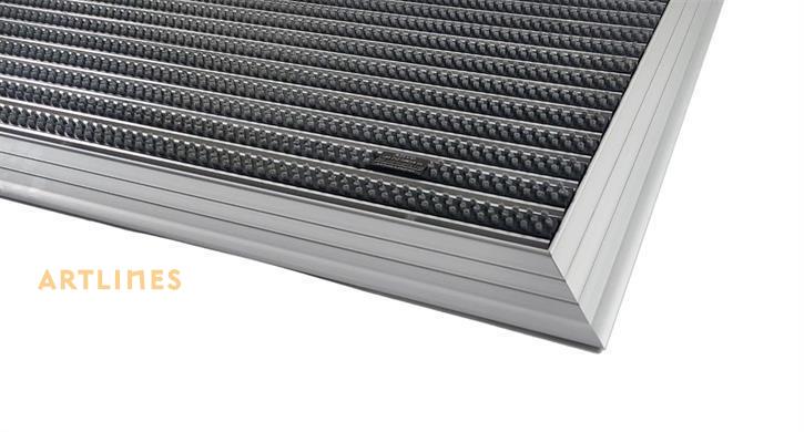 Artlines 20 mm 70x110 cm Yuvarlak Fırça Yüzeyli Alüminyum Paspas