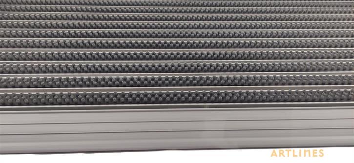 Artlines 20 mm 70x110 cm Yuvarlak Fırça Yüzeyli Alüminyum Paspas