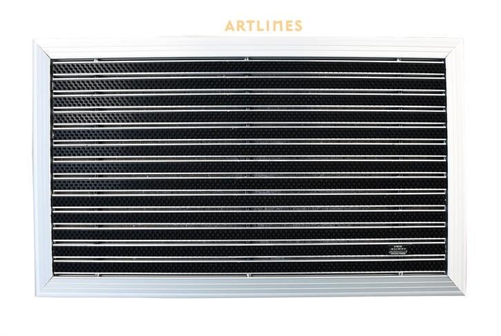 Artlines 20 mm 70x110 cm Yuvarlak Fırça Yüzeyli Alüminyum Paspas