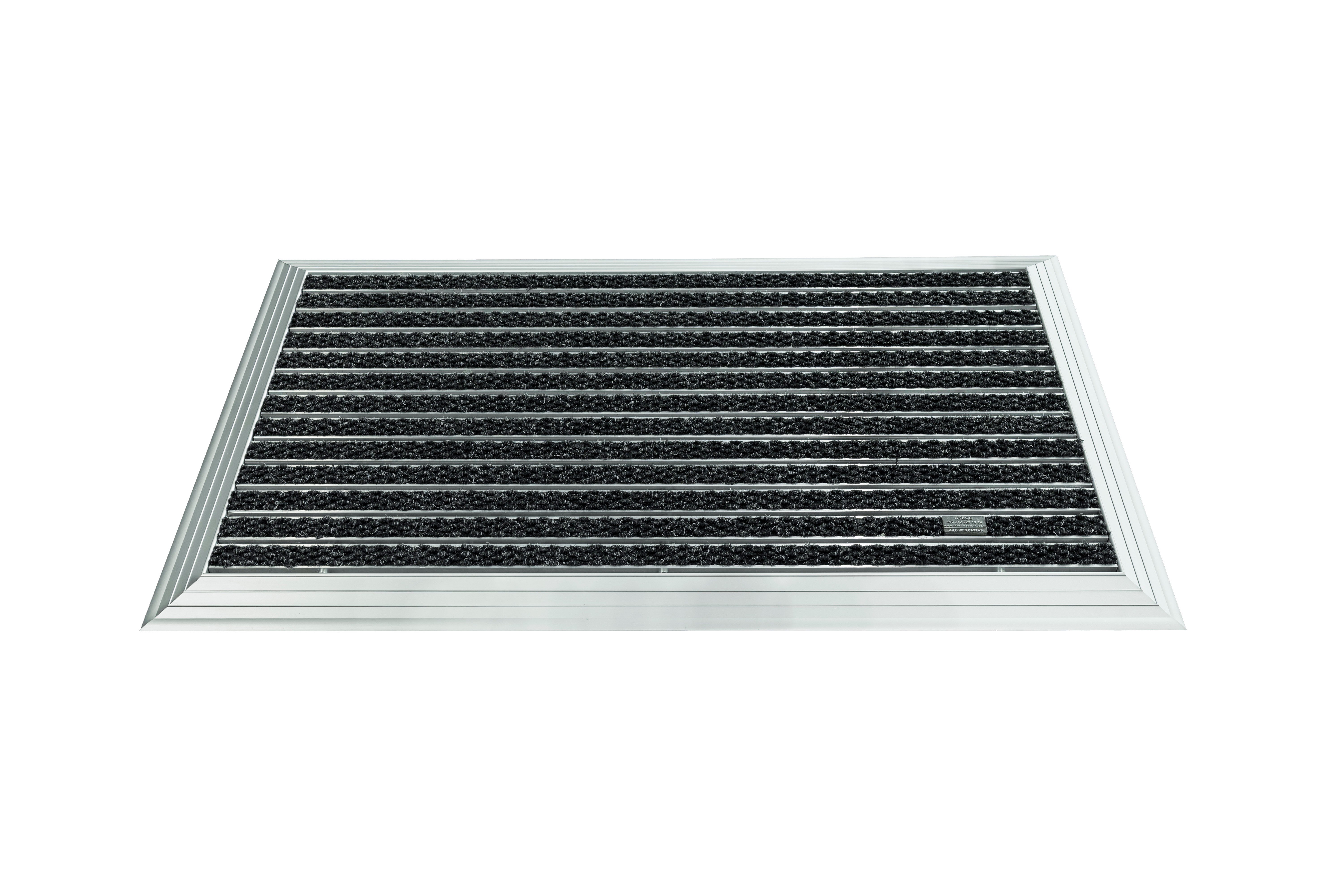 Artlines 20 mm Artnop Antrasit Halı Yüzeyli 55x90 Alüminyum Paspas