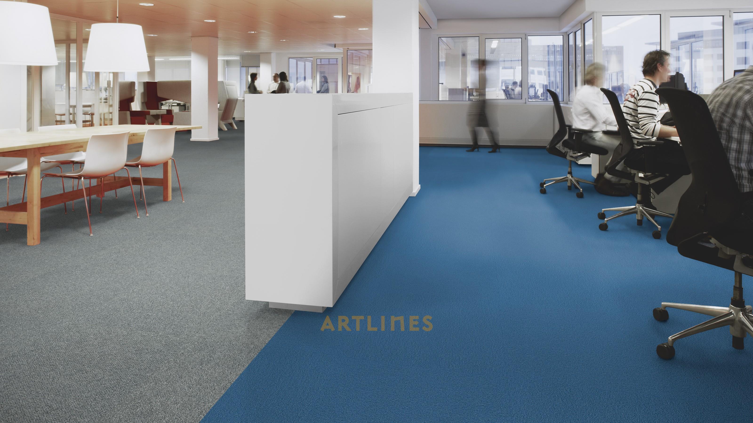 Artlines Basic 373 Sky Blue Karo Halı