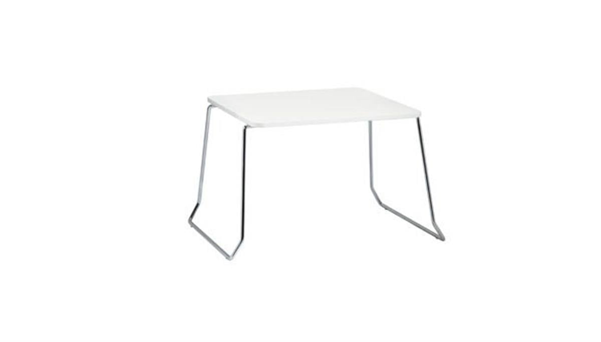 Asanda Kromaj Ayak Beyaz Sehpa