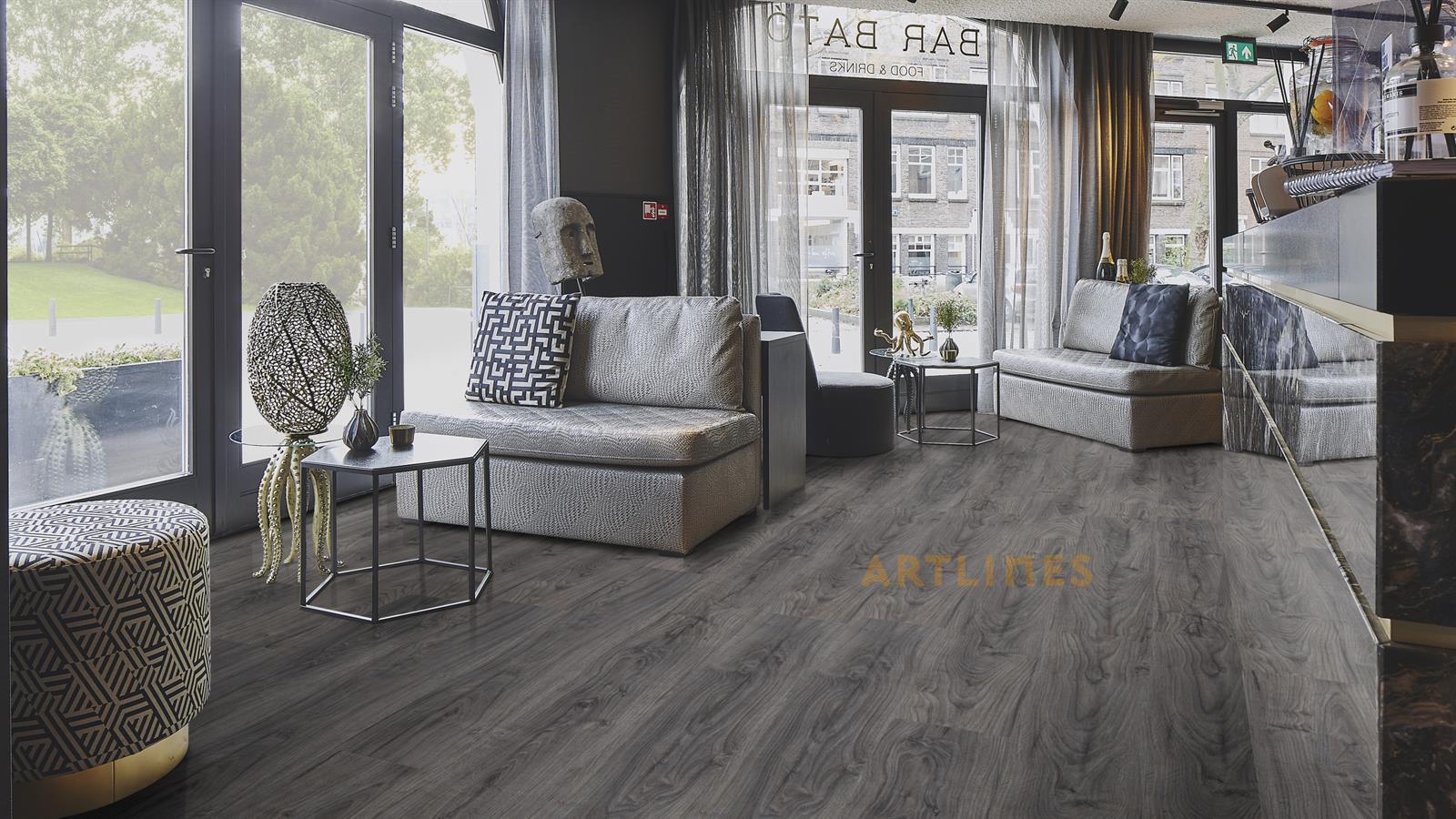 Flex Wood 60306 Rustic Anthracite Oak 5,00 mm Sök-Tak LVT 150*28 cm