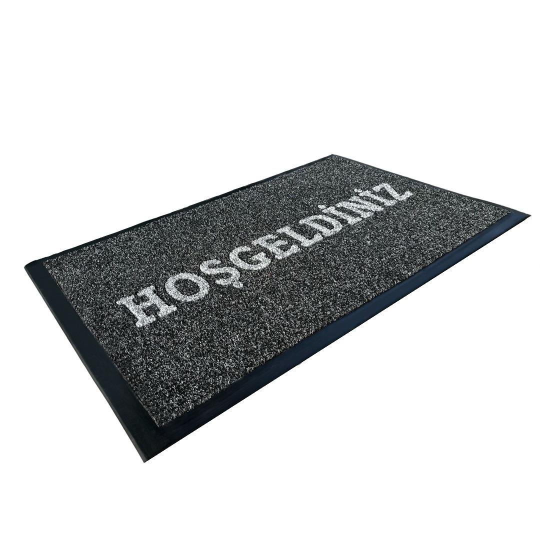 Hoşgeldiniz Logolu Paspas - 56X87 cm - Siyah