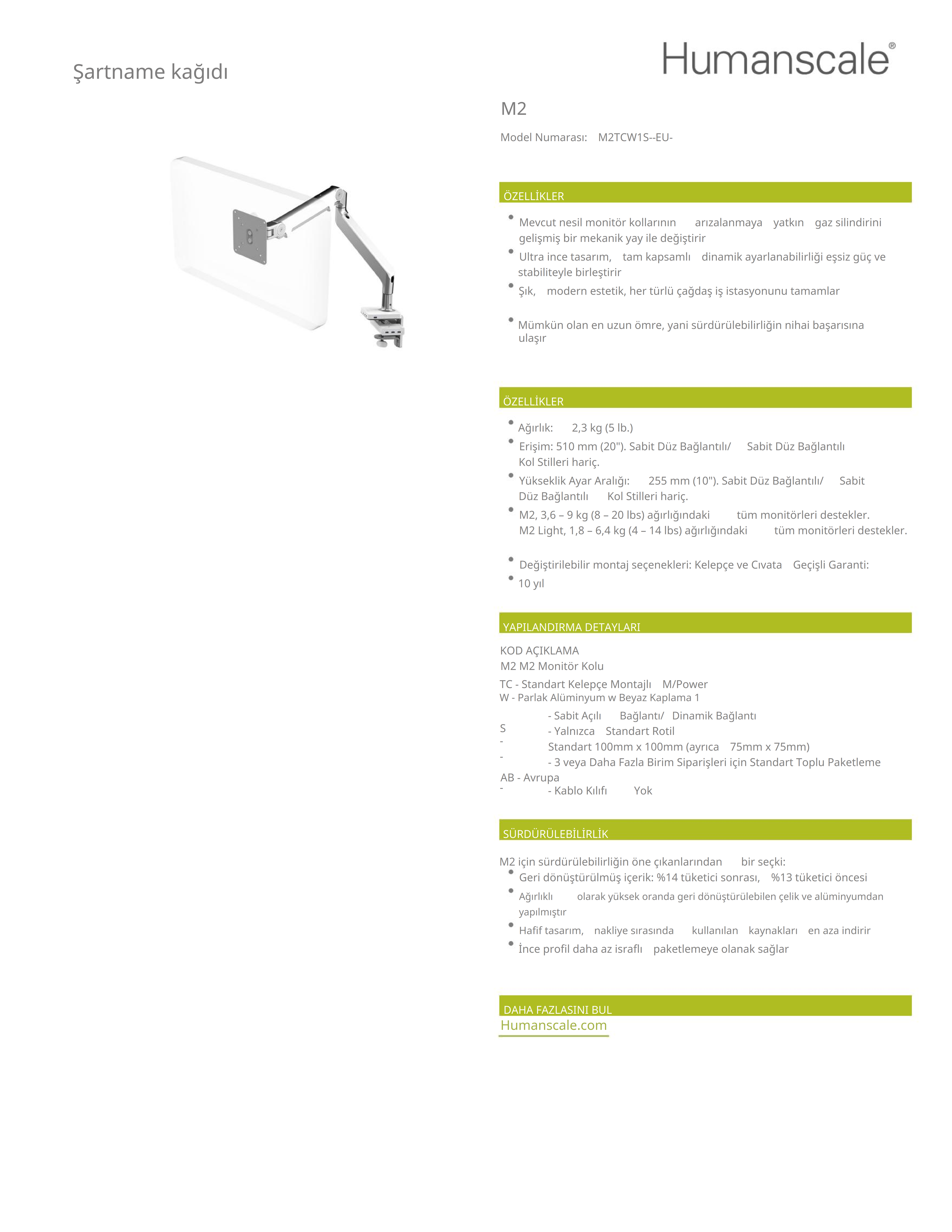 Monitör Kolu + MPower