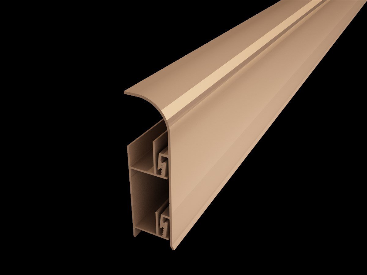 80エスクグリル Sentio 80 mm Alüminyum Süpürgelik Parlak Eloksal Bronz | Artlines
