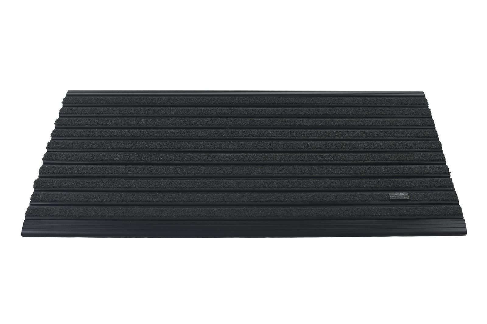 Slimlines 10 mm 52x87 Velur Halı Yüzeyli Siyah Alüminyum Paspas