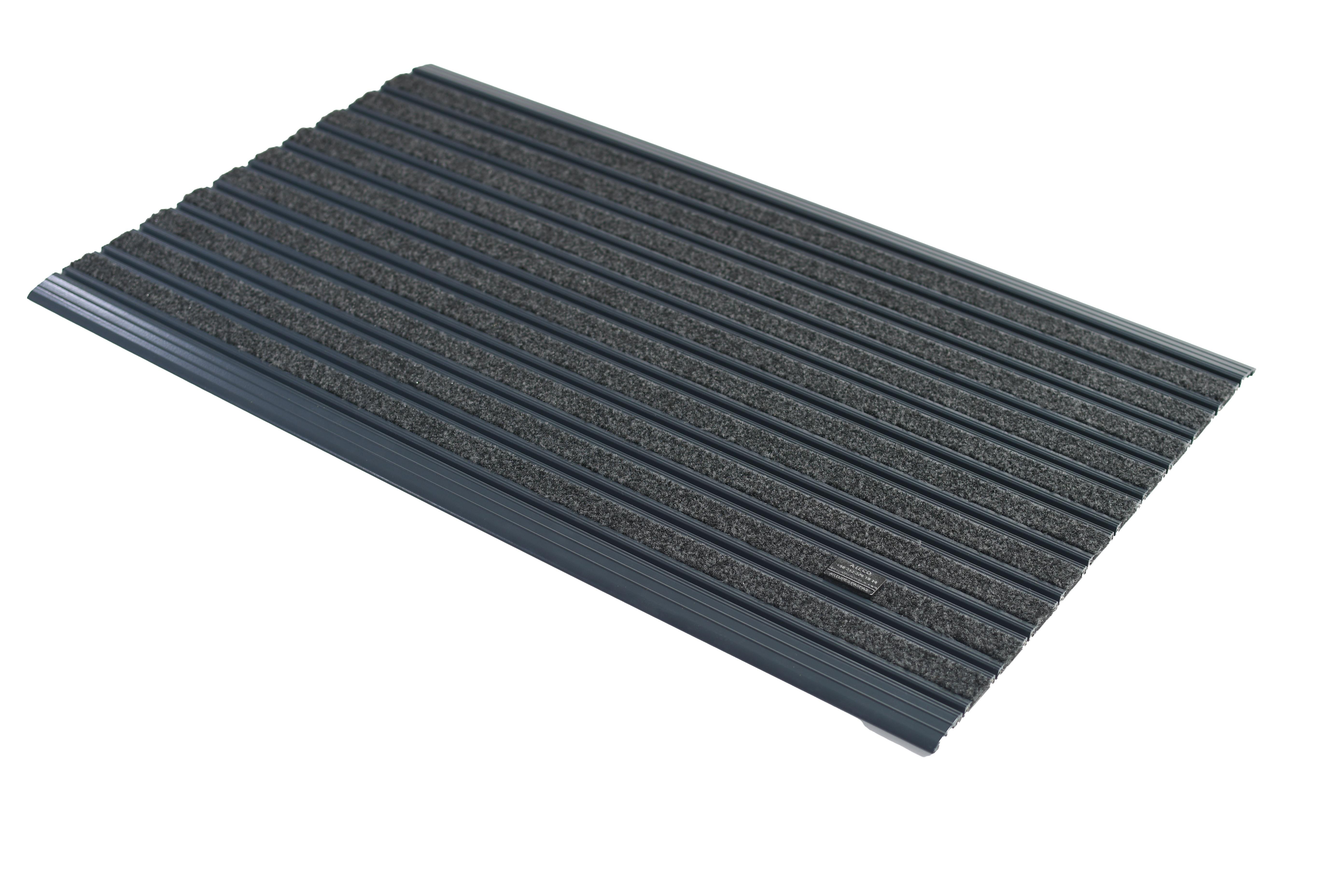 Slimlines 10 mm 52x87 Velur Halı Yüzeyli Antrasit Alüminyum Paspas