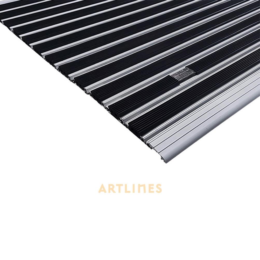 Slimlines 10 mm Siyah Kauçuk Yüzeyli 60*120 cm Alüminyum Paspas