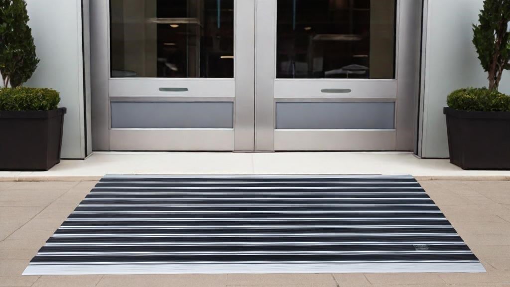 Slimlines 10 mm Siyah Kauçuk Yüzeyli 60*120 cm Alüminyum Paspas