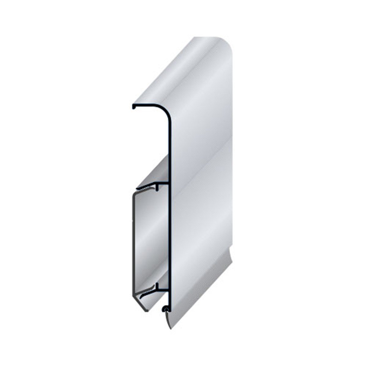 TAS 60 60 x 15mm radyüslü klipsli süpürgelik
