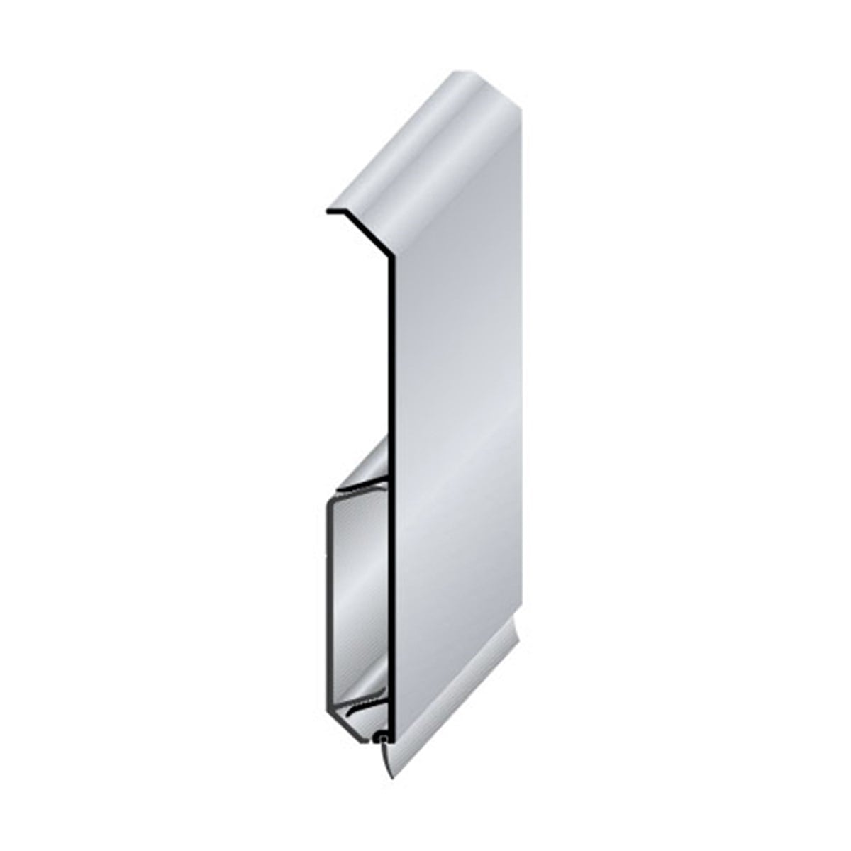 TASP 100  100 x 13mm pahlı klipsli süpürgelik