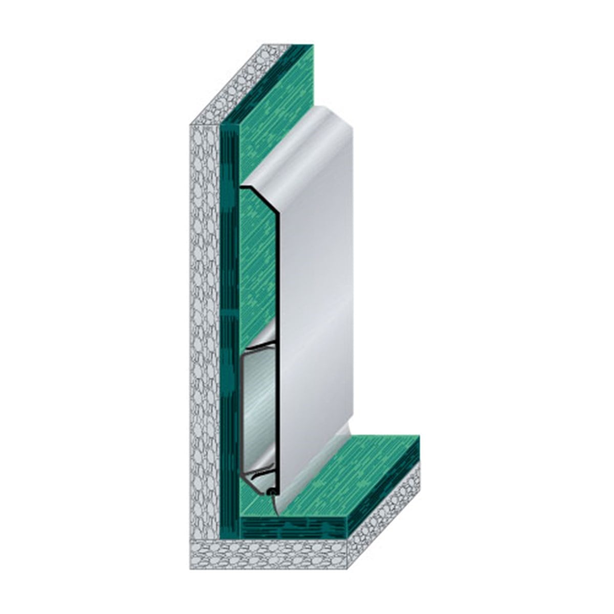 TASP 60  60 x 13mm pahlı klipsli süpürgelik