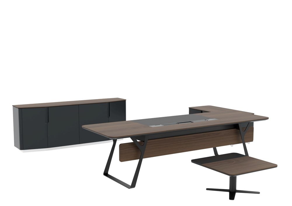 Tefen 240 lık 30+12 mm Derili Sağ Etajerli Yönetici Takım